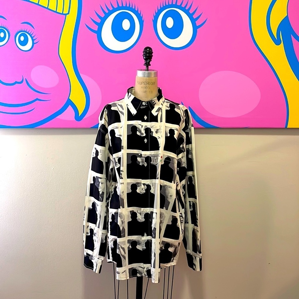 Moschino Jeans Franco Moschino Black White Shirt